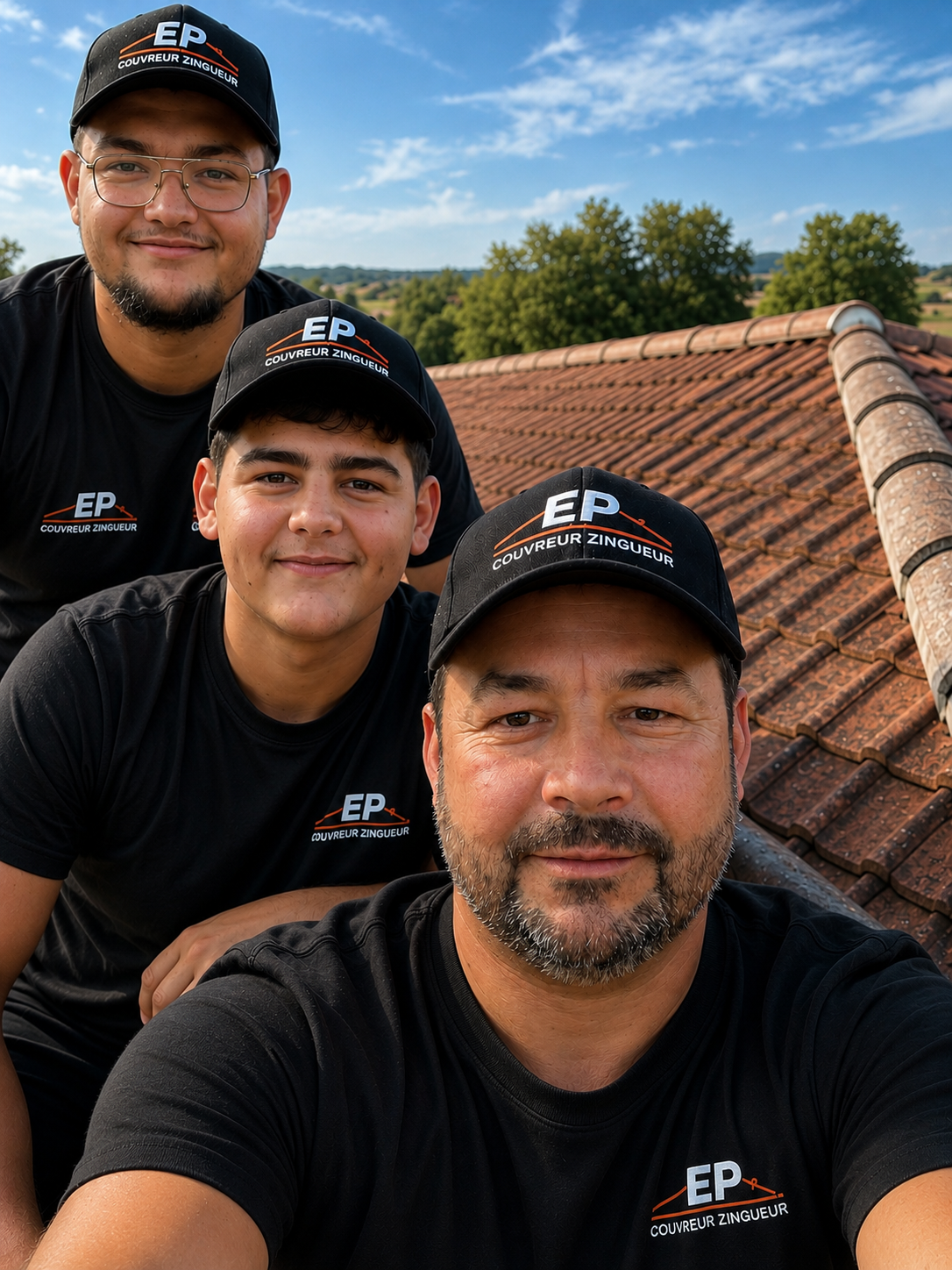 Entreprise familiale EP Couvreur Zingueur Père et Fils sur toiture